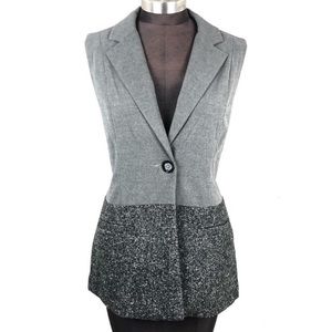 CAbi Gray Speckle 518 Sleeveless Blazer Vest